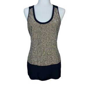 Eileen fisher Women's black and brown Sequins Shirt Sz M
